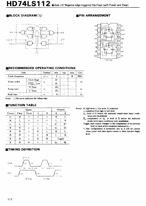 HD74LS112RP中文资料