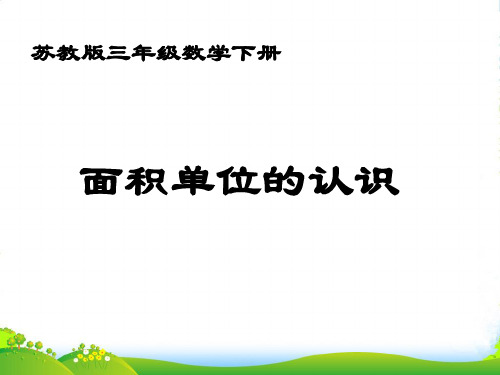 苏教版三年级下册数学课件6.2 面积单位的认识 (共20张PPT)
