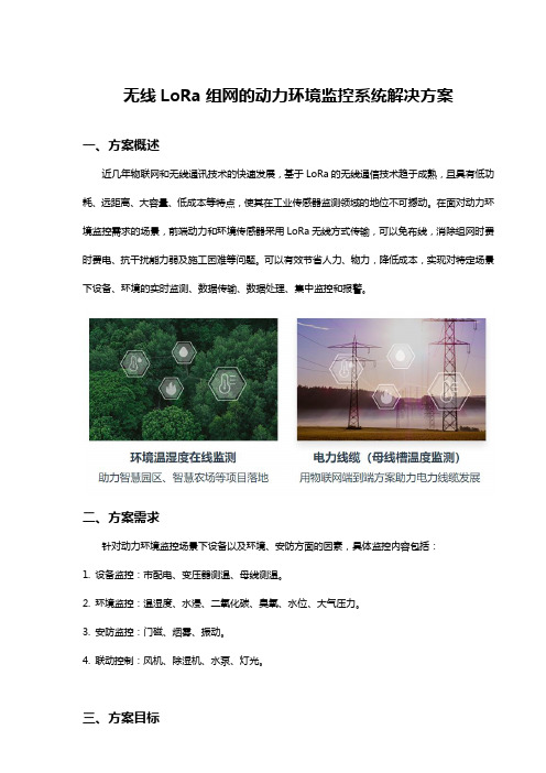 无线LoRa动力环境监控解决方案