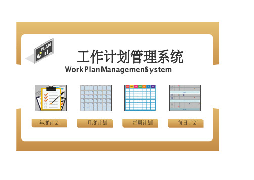 工作计划管理系统(含：年度计划、月度计划、每周计划及每日计划)