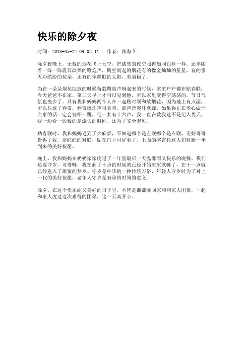 快乐的除夕夜.
