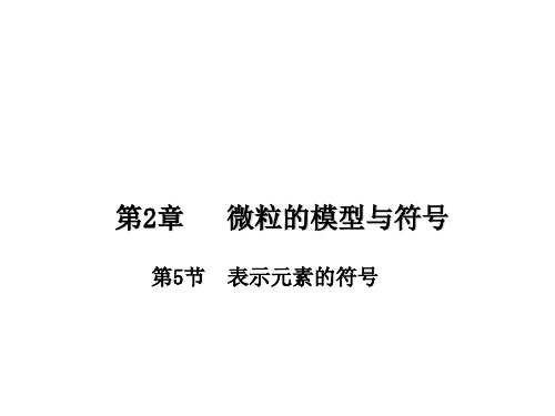 2.5表示元素的符号—浙教版八年级科学下册课件2