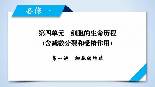 2019年高考生物大一轮精品复习课件：必修1 第4单元 第1讲  细胞的增殖