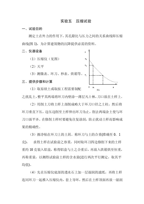 实验五压缩试验