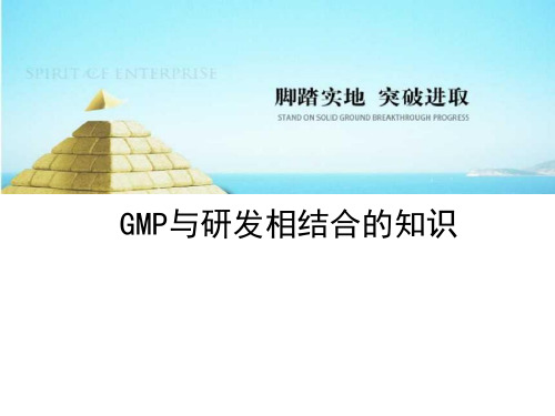 研发与GMP相关的知识课件