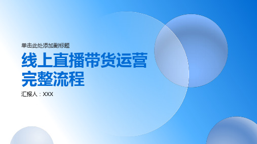 线上直播带货运营完整流程培训课件(26P)