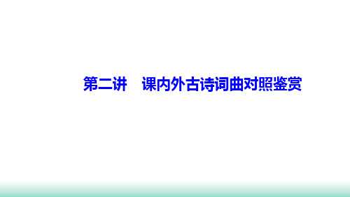 辽宁省中考语文二轮专题复习：知识提升专训专题七古诗词鉴赏课内外古诗词曲对比鉴赏课件