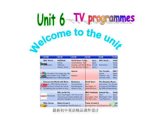 最新牛津译林版九年级英语上册 Unit 6 TV programmes Welcome to the unit精品课件