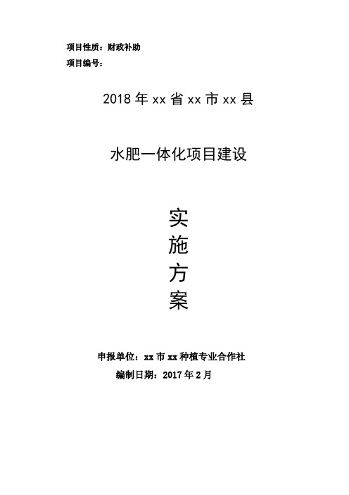 2018年水肥一体化项目建设实施方案.doc