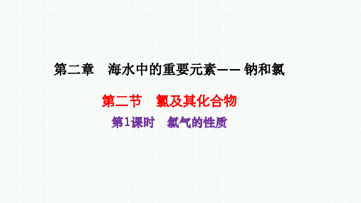 第二章第二节时氯气的性质课件上学期高一化学【人教版】必修第一册