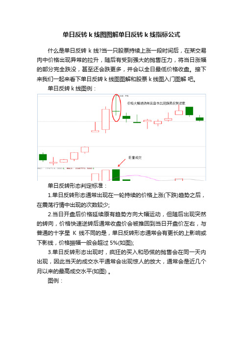 单日反转k线图图解单日反转k线指标公式