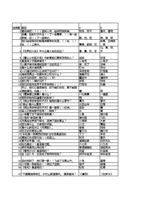 2年级_小学语文新补充读本(二)_题库