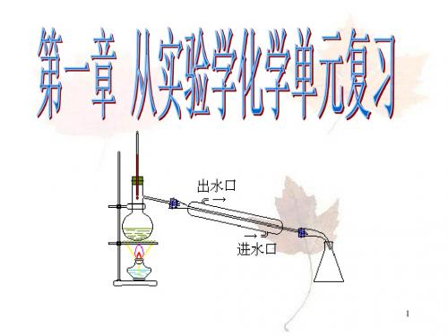 第一章 从实验学化学单元复习