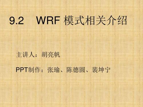 WRF介绍-PPT