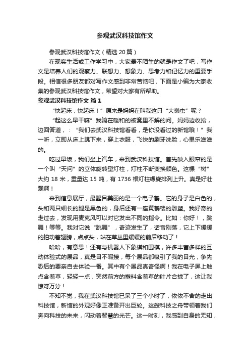 参观武汉科技馆作文