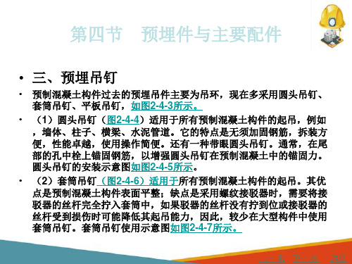 预制混凝土构件常用材料和配件—预埋件与主要配件