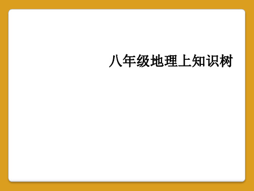 八年级地理上知识树