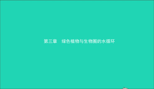 山东省滨州市2018年中考生物总复习第三单元生物圈中的绿色植物第三章绿色植物与生物圈的水循环课件20