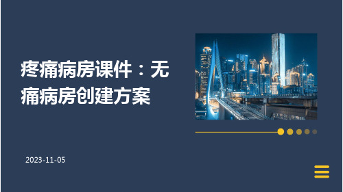 疼痛病房课件无痛病房创建方案课件