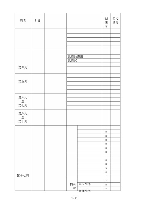 北师大版六年级数学下册全册教案