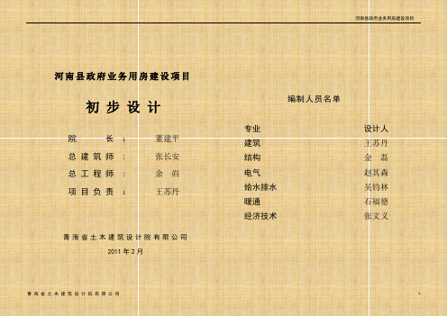 初设说明-范本