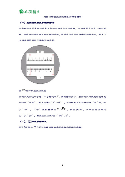 卓顶精文2019经纬仪的度盘读数方法及构造图解