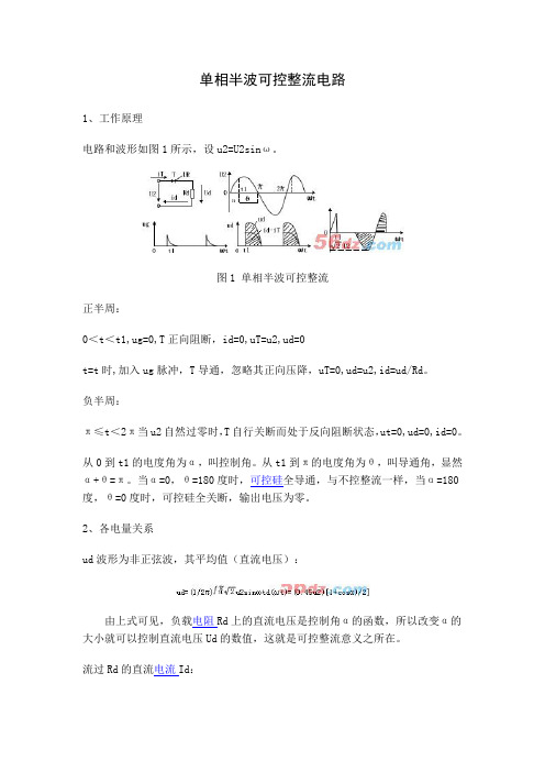 单相半波可控整流电路