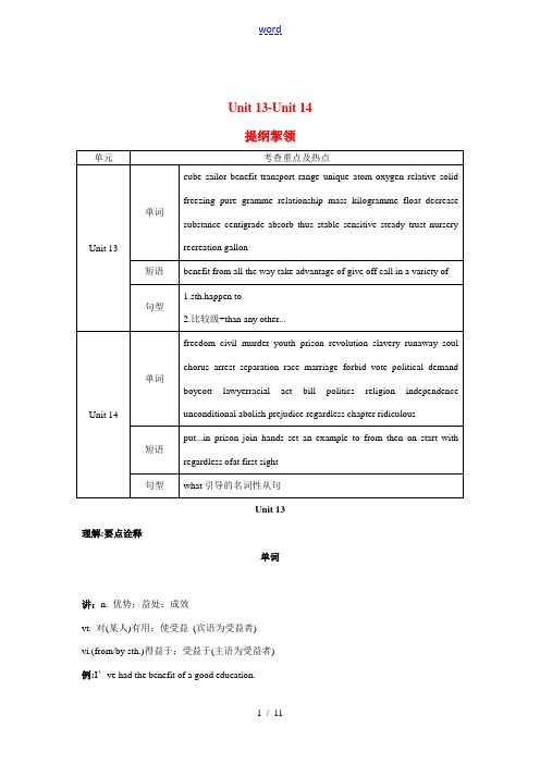 高考英语一轮复习 BookII Unit13教学案 人教大纲版 学案