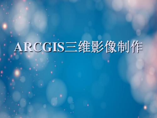 ARCGIS三维影像制作