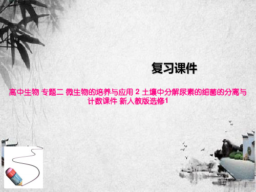 高中生物 专题二 微生物的培养与应用 2 土壤中分解尿素的细菌的分离与计数课件 新人教版选修1