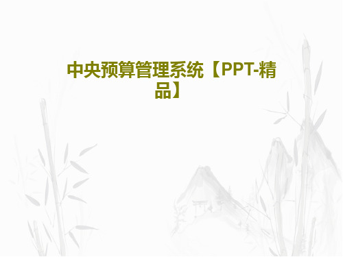 中央预算管理系统【PPT-精品】共32页