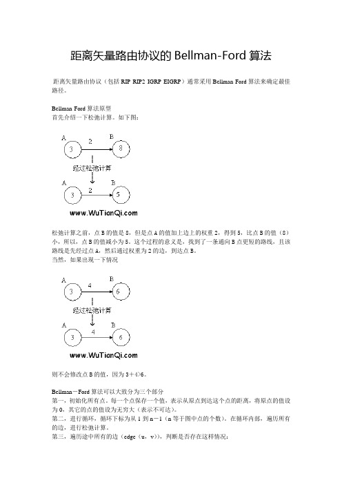 距离矢量路由协议的Bellman