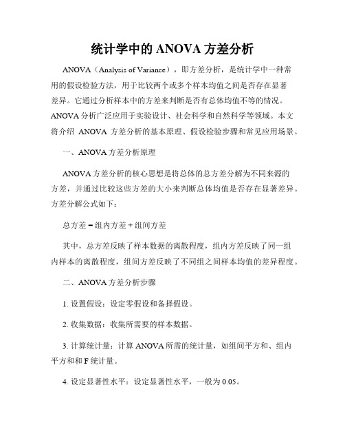 统计学中的ANOVA方差分析