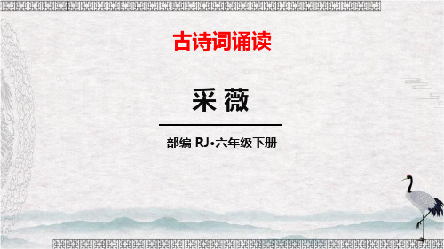 部编版六年级语文下册《采薇》课件PPT