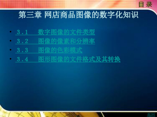 《网店商品图像信息与视觉设计》电子教案 第三章
