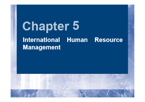 Chapter 5 International Human Resource Management [兼容模式]