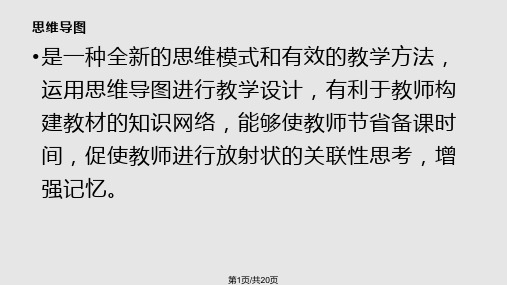 应用思维导图进行教学设计PPT课件