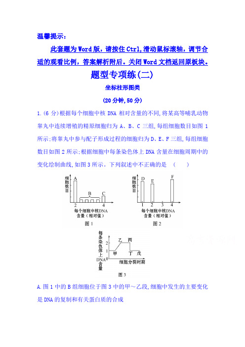 生物高考二轮复习：题型专项练(二)坐标柱形图类Word版