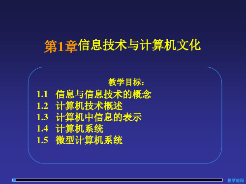 计算机文化基础PPT课件_第1章_计算机文化和信息技术