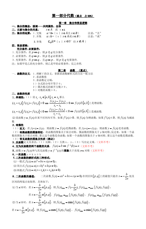 (完整word版)成人高考专科数学复习重点  (1)