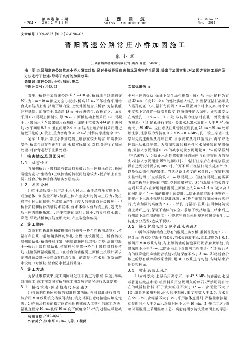 晋阳高速公路常庄小桥加固施工