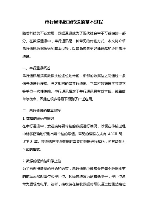 串行通讯数据传送的基本过程