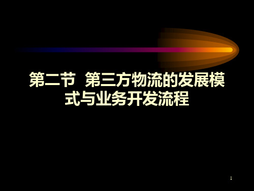 第三方物流发展模式PPT课件