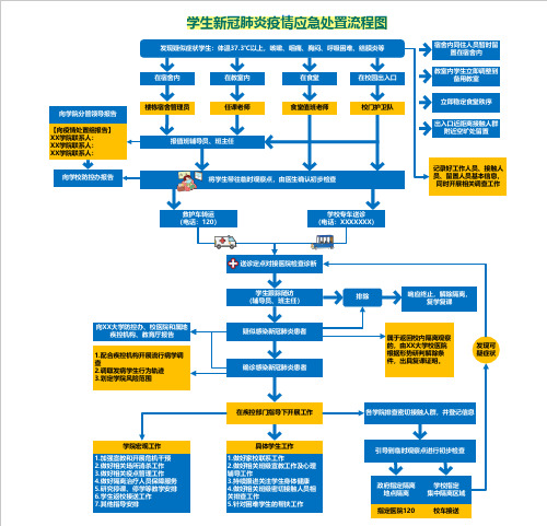 高校学生新冠肺炎疫情处置流程图