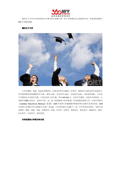 德州女子大学与内布拉斯加大学奥马哈分校哪个好