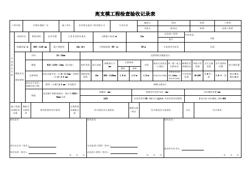 高支模验收记录