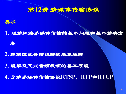 第12讲-多媒体传输协议
