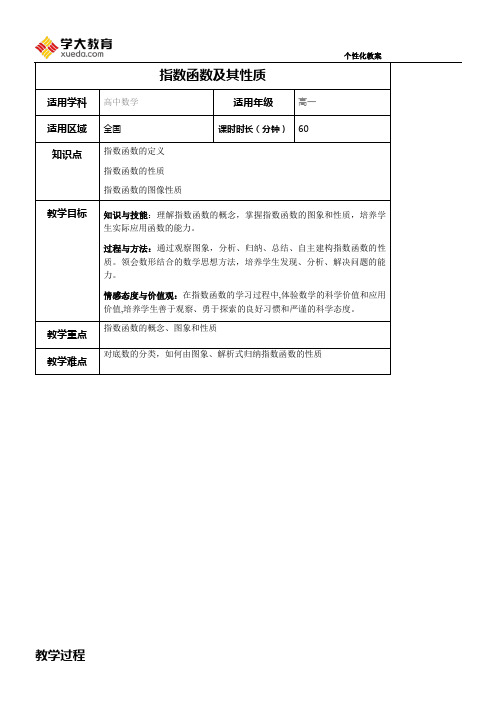 指数函数及其性质