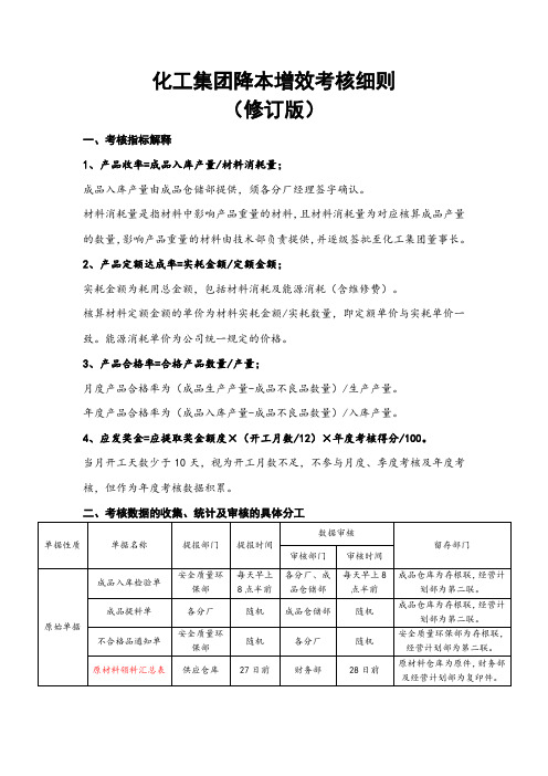 降本增效考核细则8.21