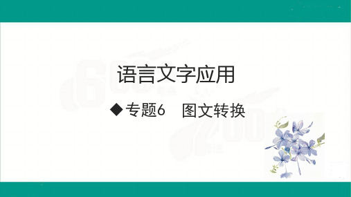 高考语文语言文字应用 专题6 图文转换